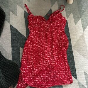 Princess Polly Red Ruched Bustier dress